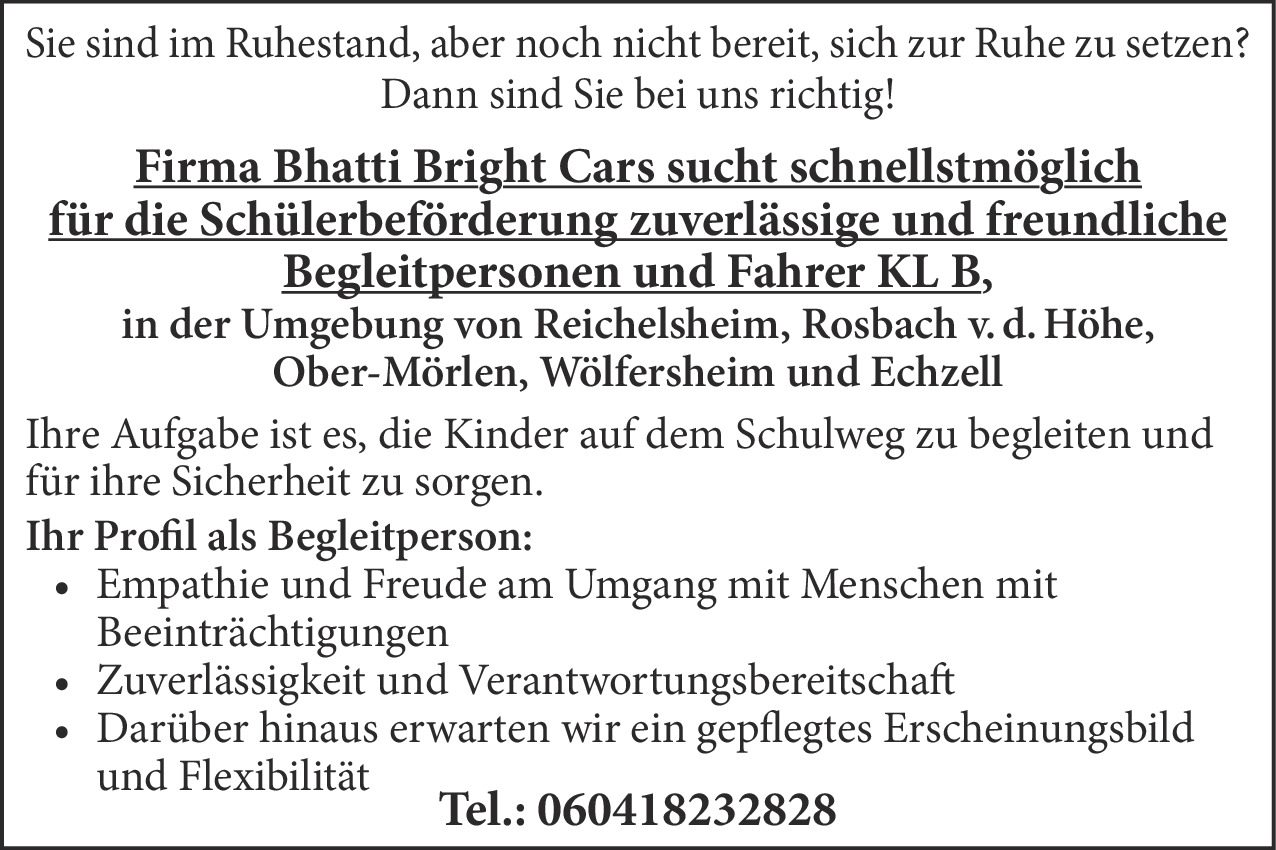 Fahrer KL B (m/w/d)