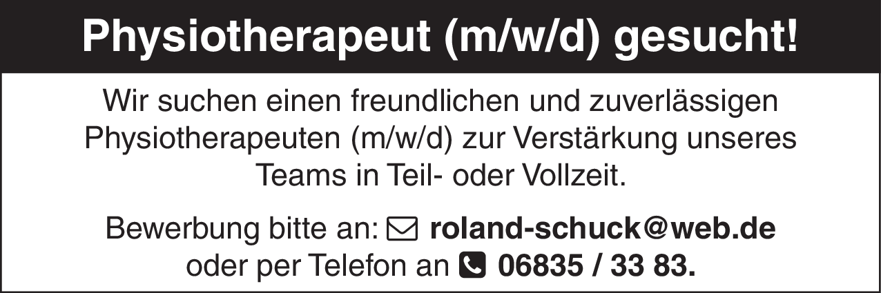 Physiotherapeut (m/w/d)
