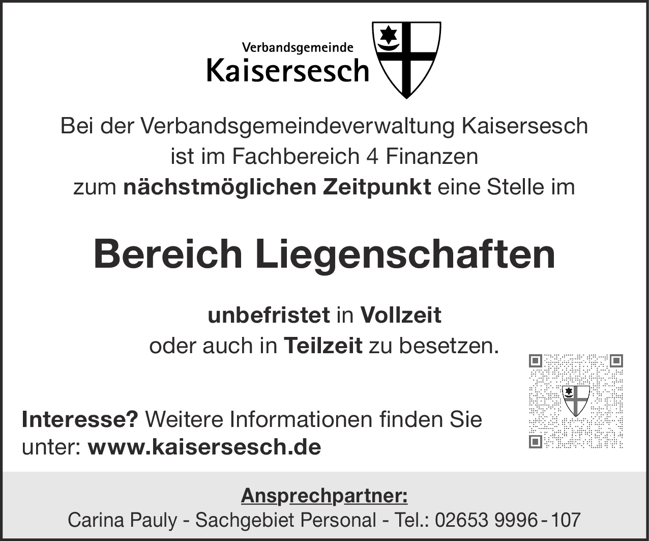 Bereich Liegenschaften (m/w/d)