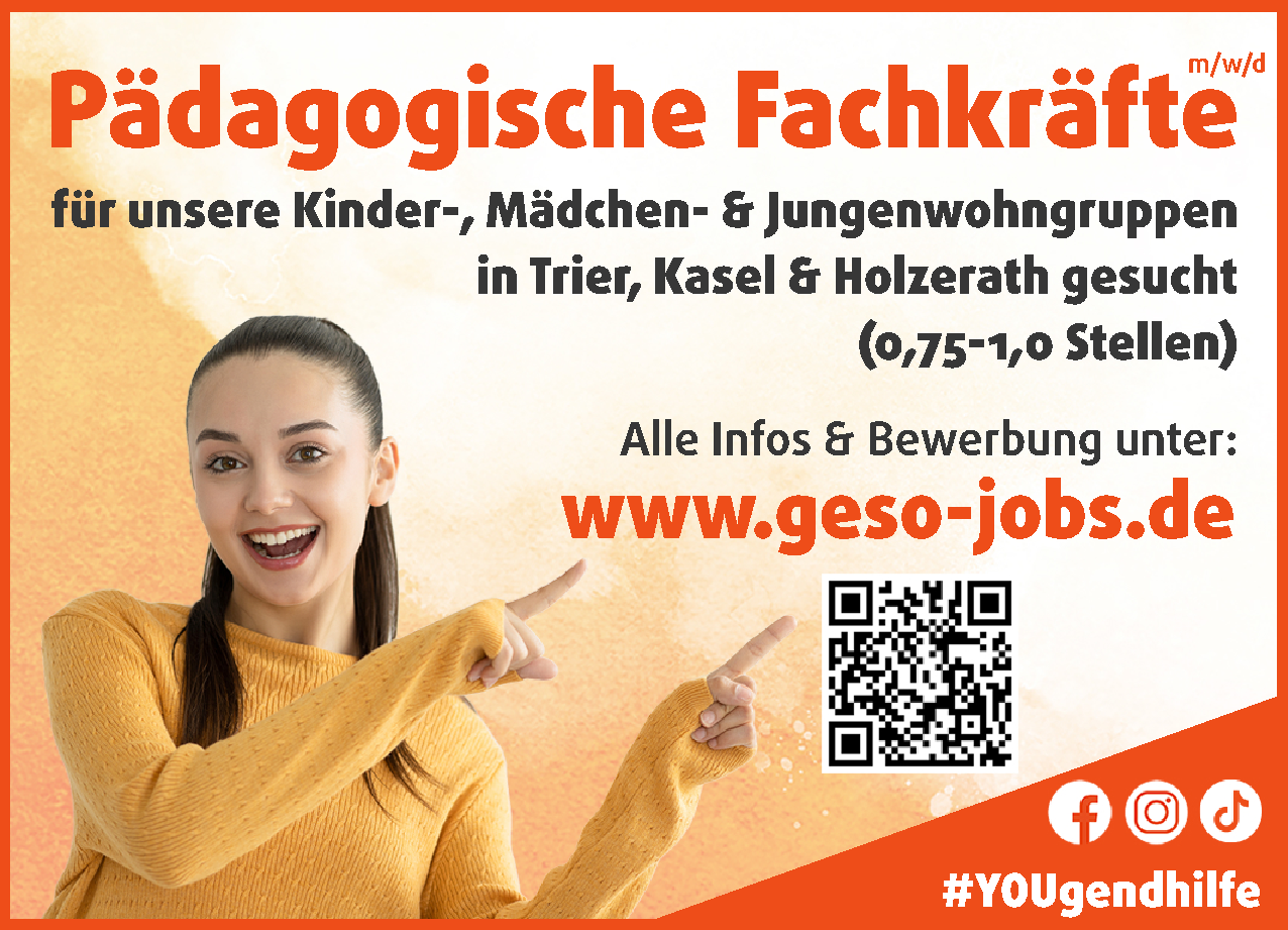 Pädagogische Fachkräfte (m/w/d)