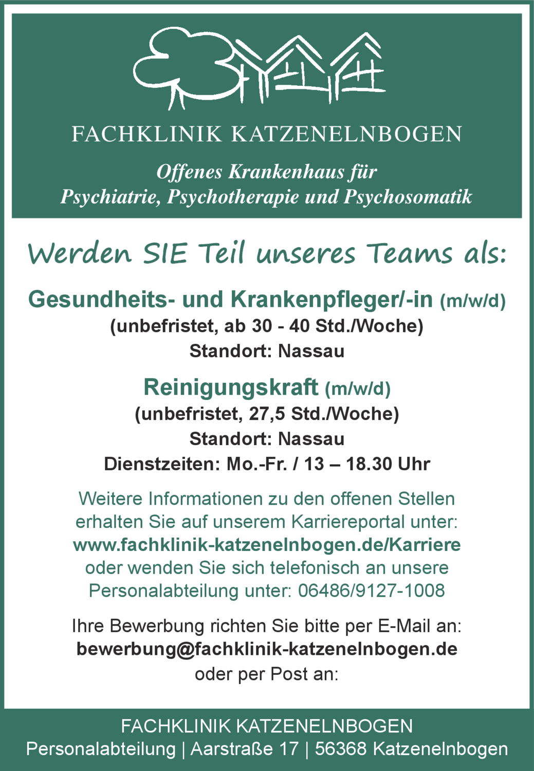 Reinigungskraft (m/w/d)