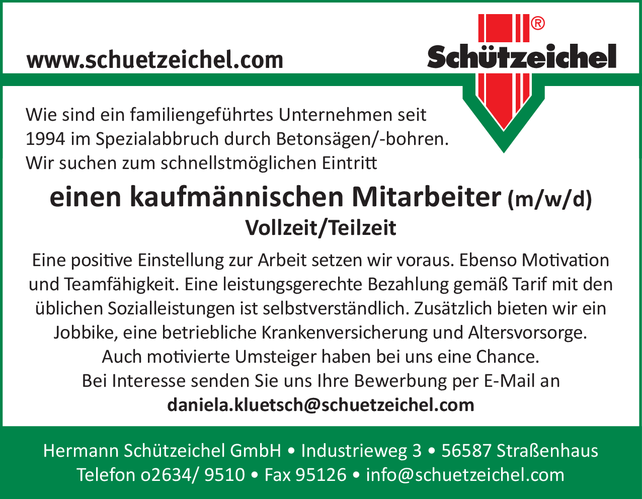 Kaufmännischer Mitarbeiter (m/w/d)