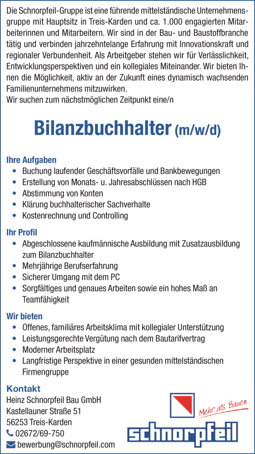 Bilanzbuchhalter (m/w/d)