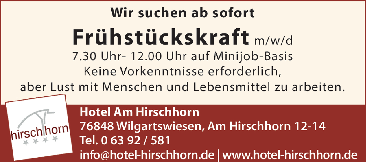 Frühstückskraft (m/w/d)