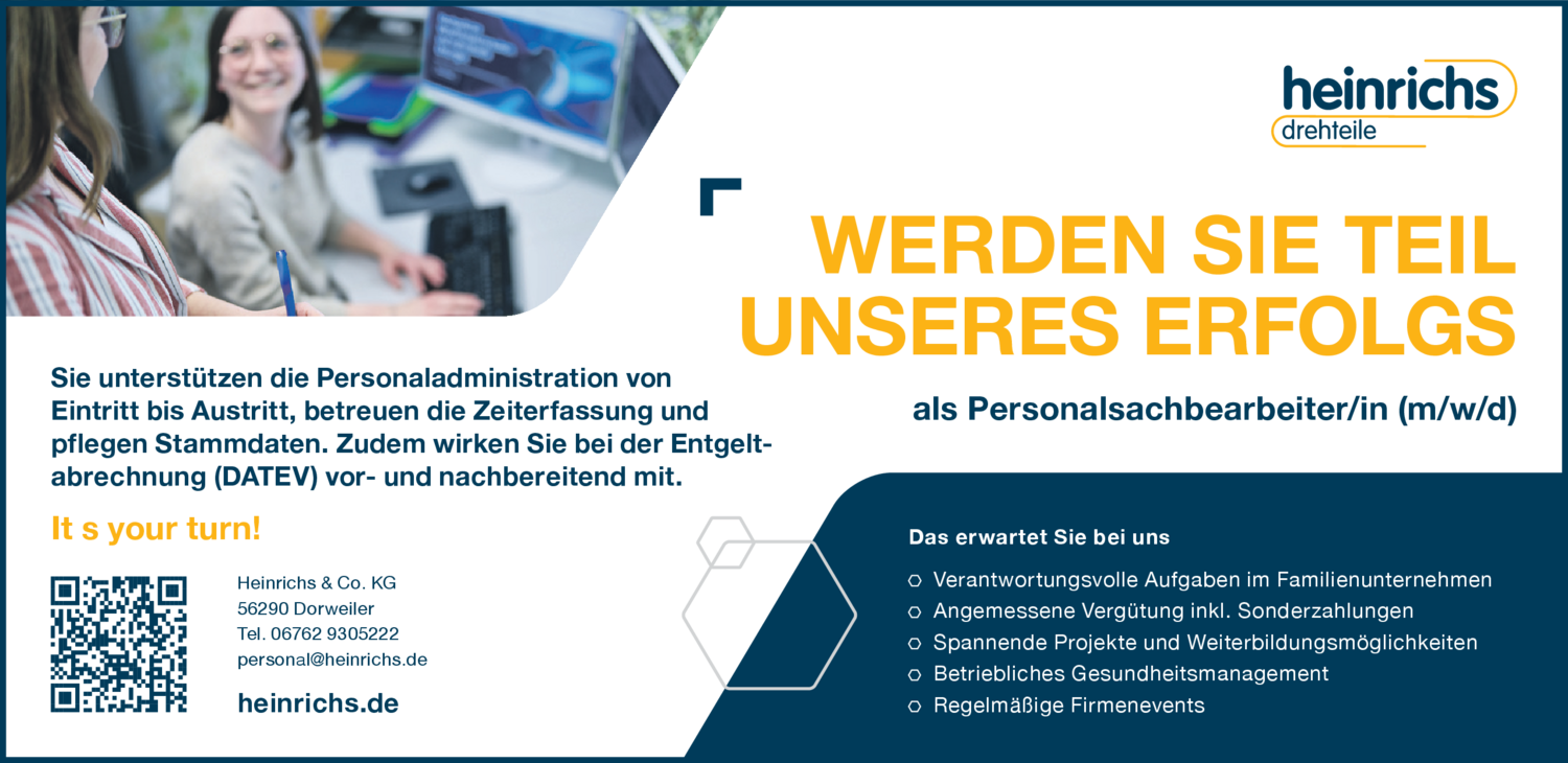 Personalsachbearbeiter/in (m/w/d)