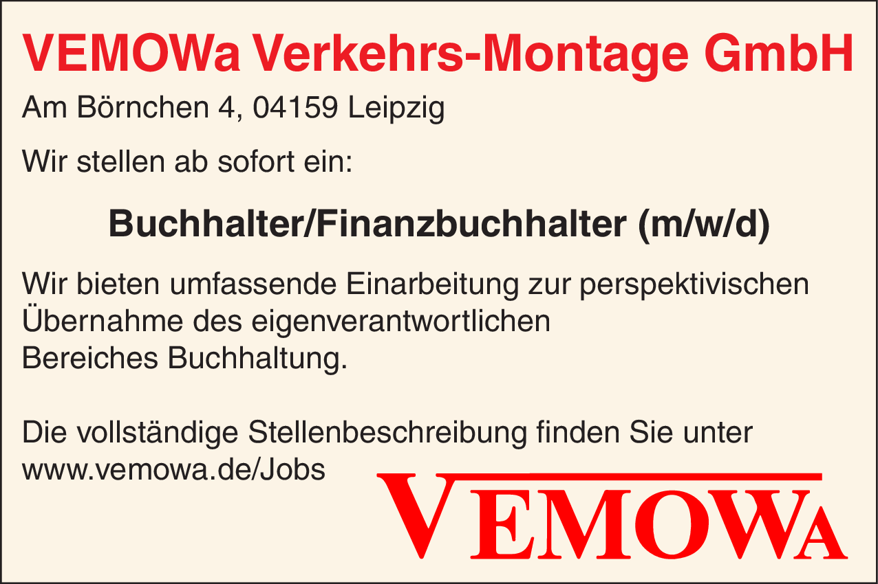 Buchhalter/Finanzbuchhalter (m/w/d)