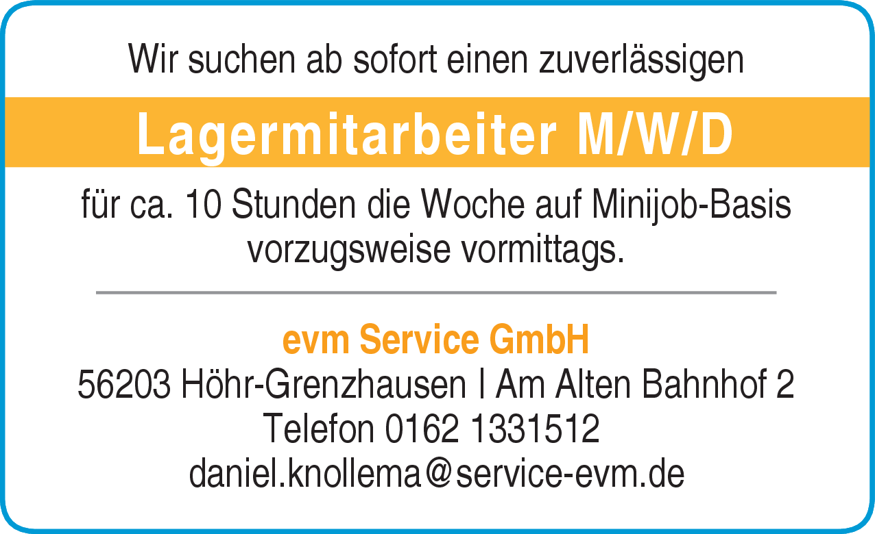 Lagermitarbeiter (m/w/d)