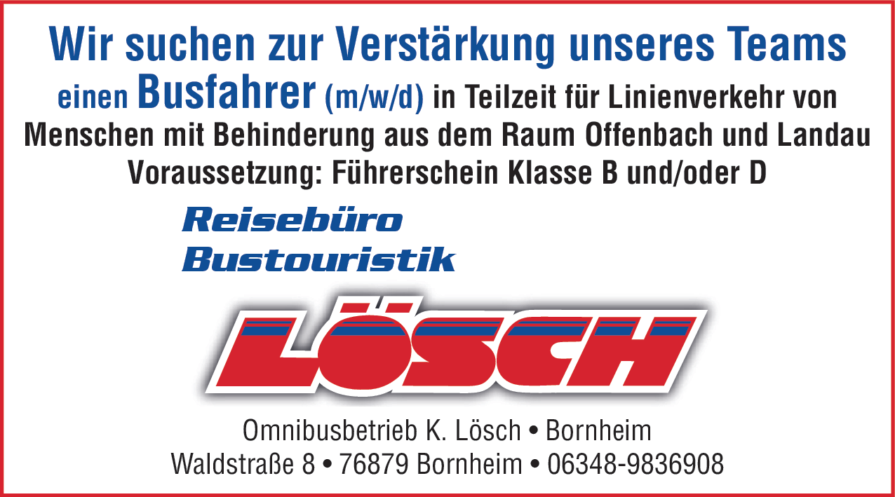 Busfahrer (m/w/d)