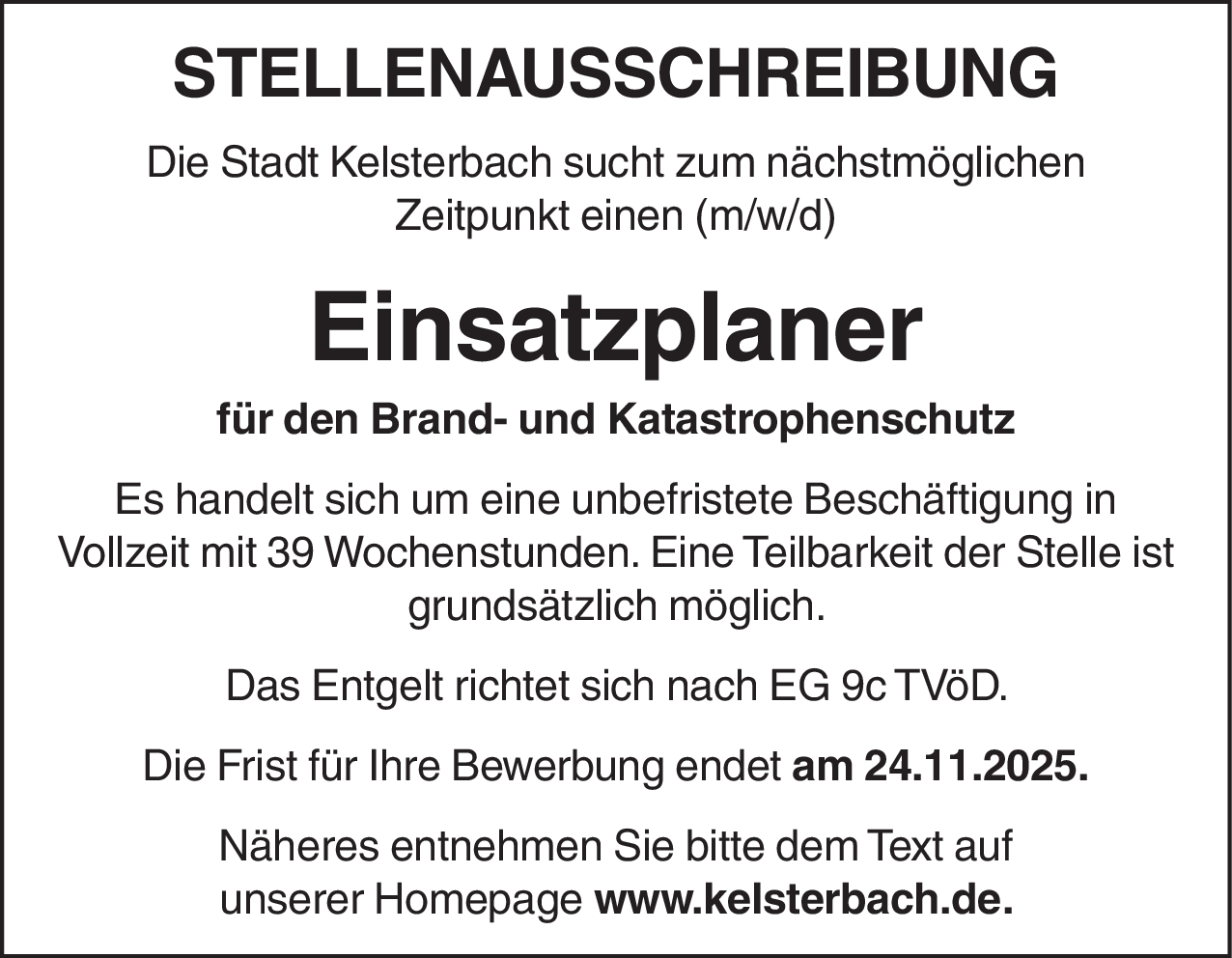 Einsatzplaner (m/w/d)
