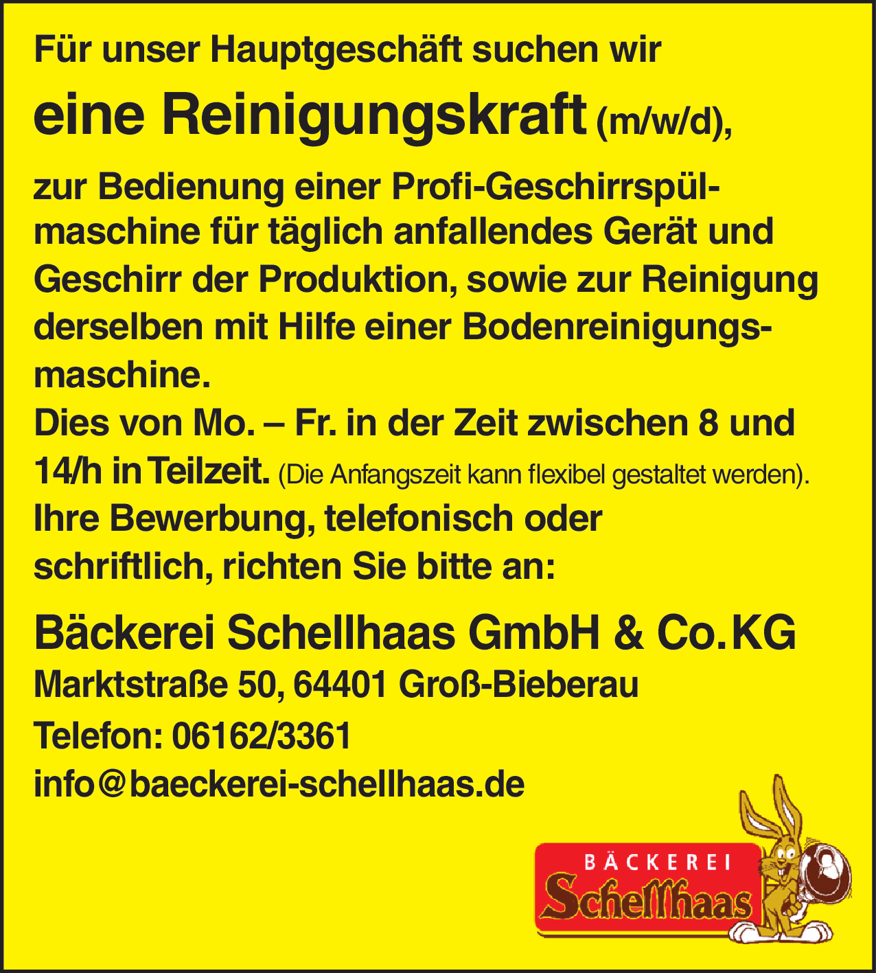 Reinigungskraft (m/w/d)