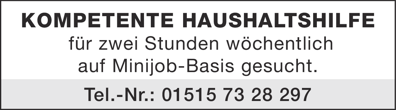 Haushaltshilfe (m/w/d)