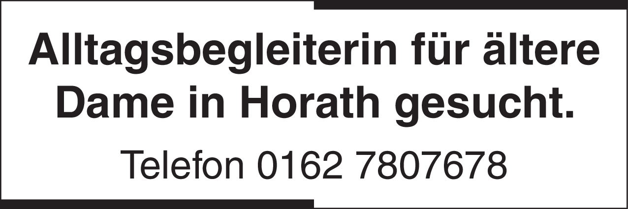 Alltagsbegleiterin (m/w/d)