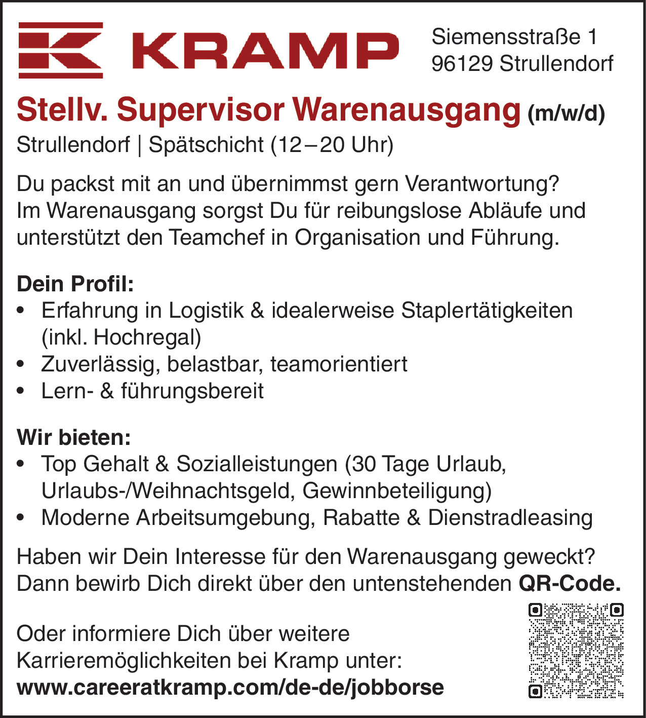 Stellv. Supervisor Warenausgang (m/w/d)