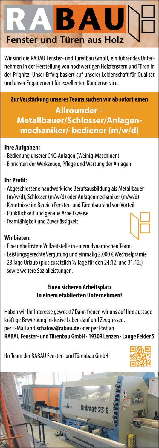 Allrounder - Metallbauer (m/w/d)