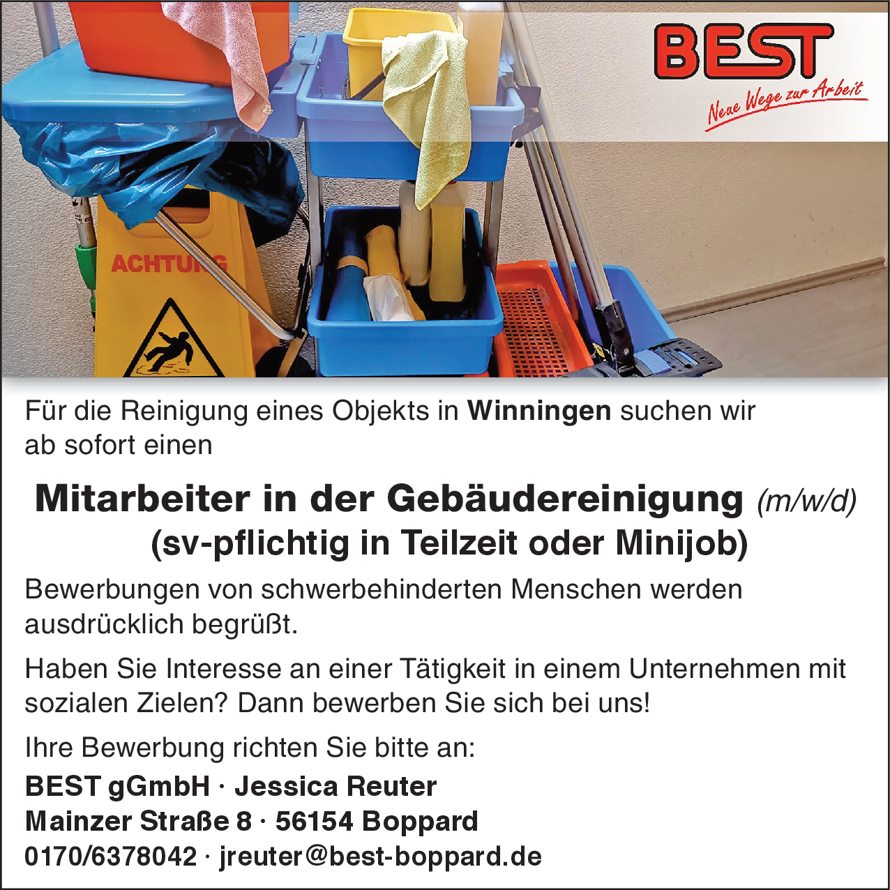 Mitarbeiter in der Gebäudereinigung (m/w/d)