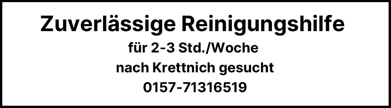 Reinigungshilfe (m/w/d)