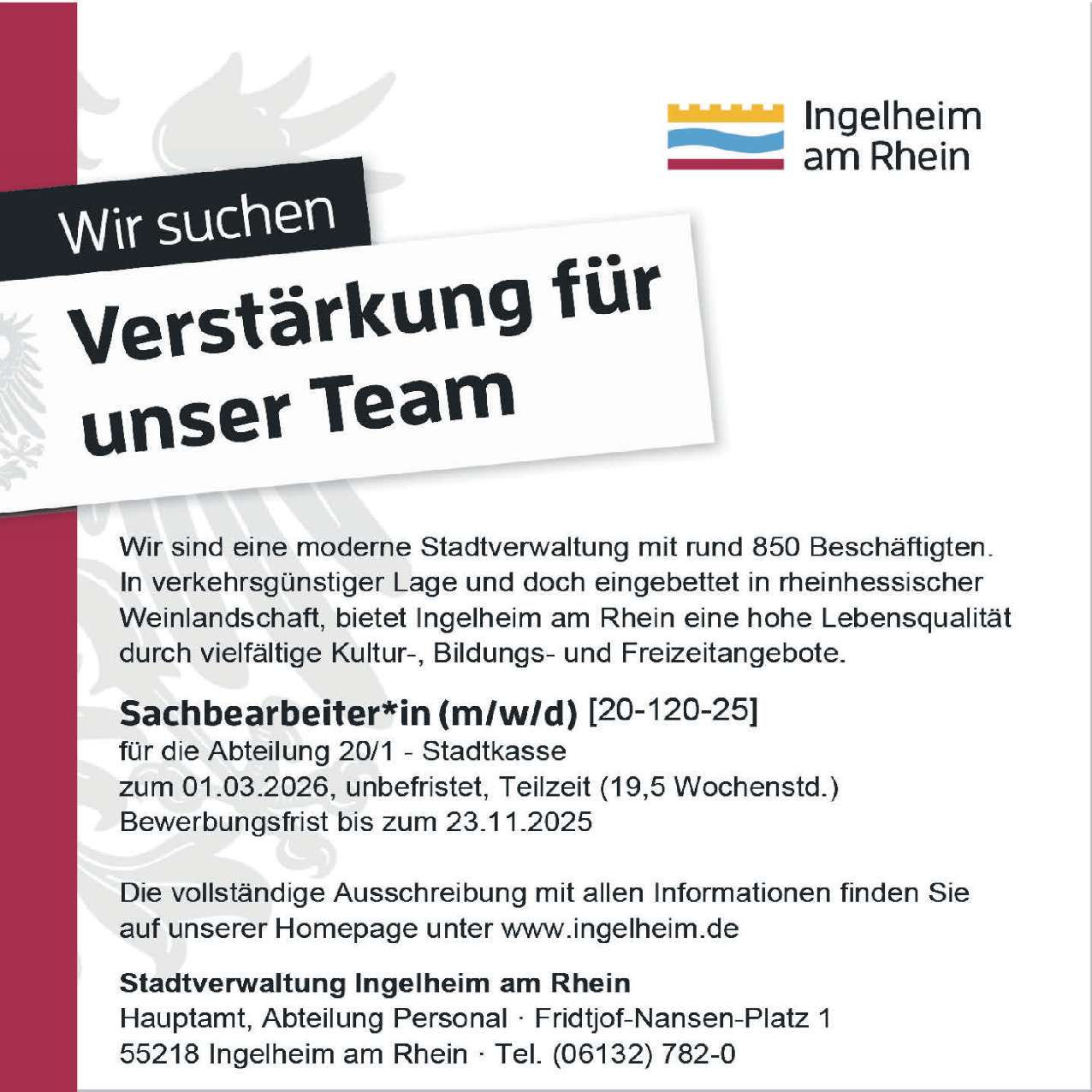 Sachbearbeiter/in (m/w/d)