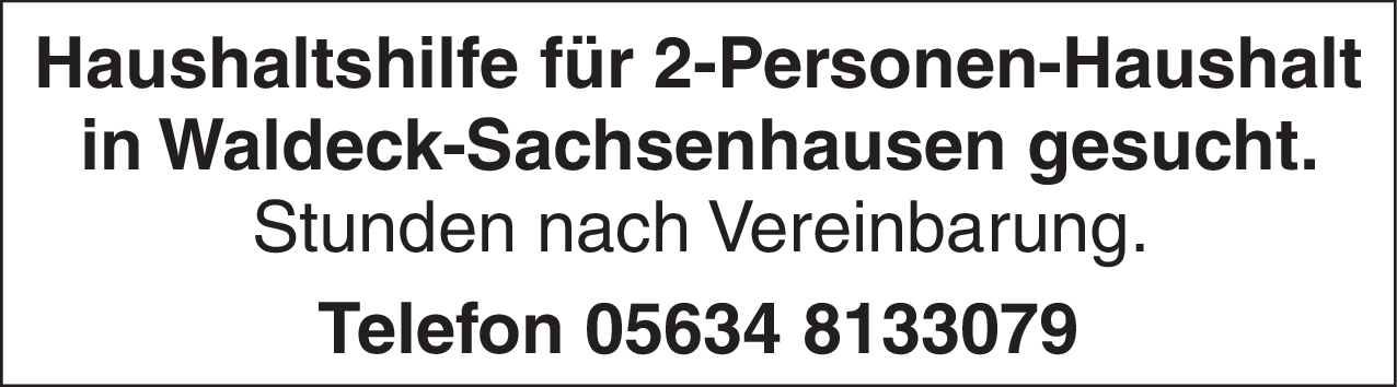 Haushaltshilfe (m/w/d)