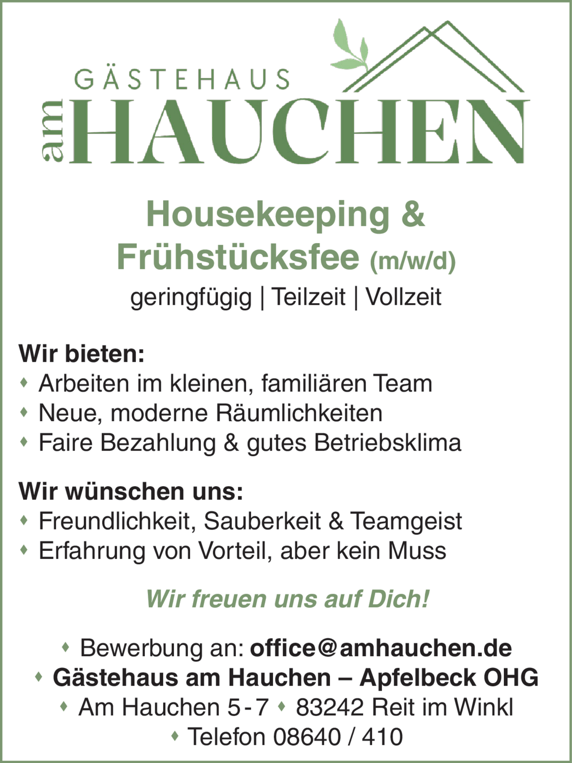 Housekeeping (m/w/d)