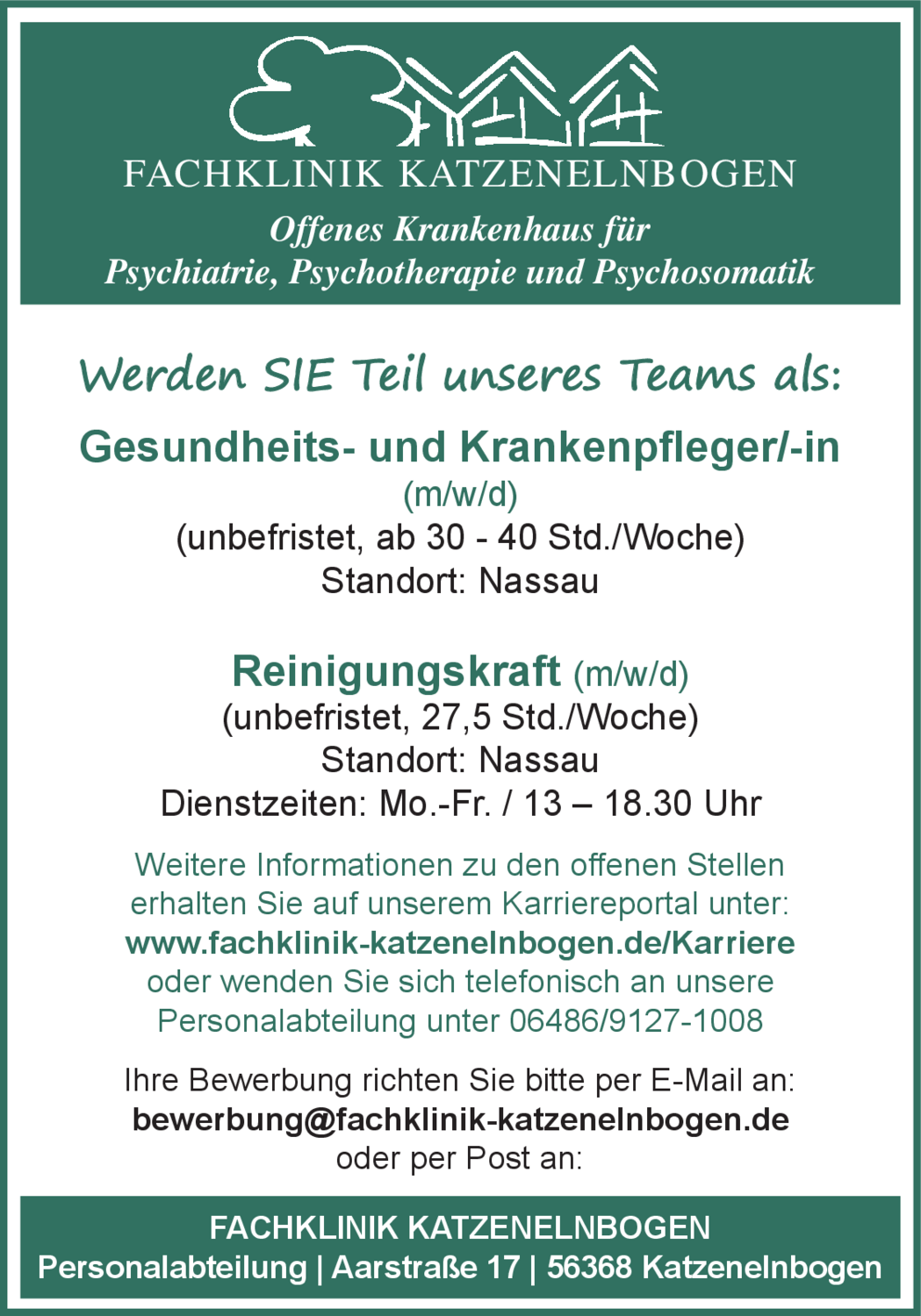 Reinigungskraft (m/w/d)