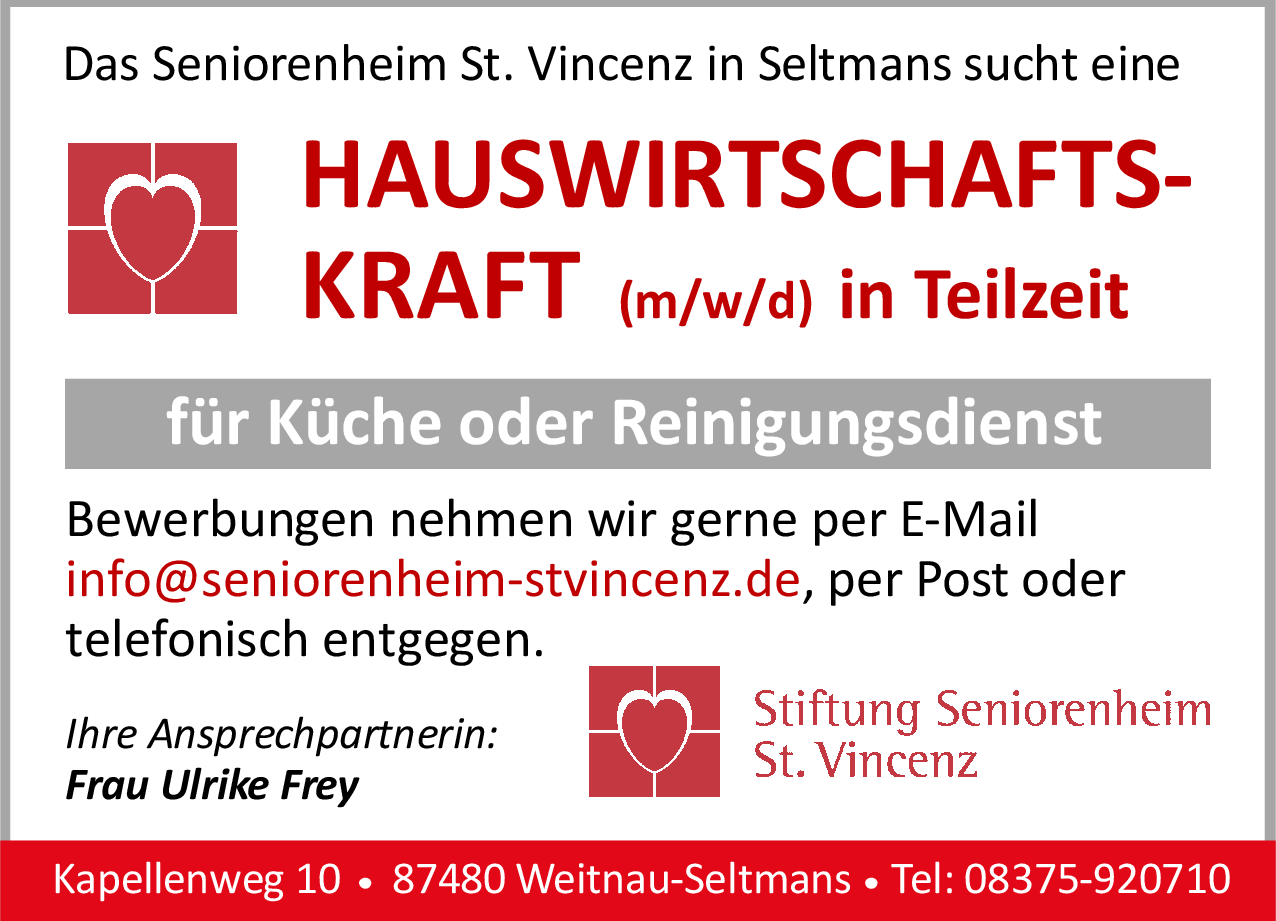 Hauswirtschaftskraft (m/w/d)