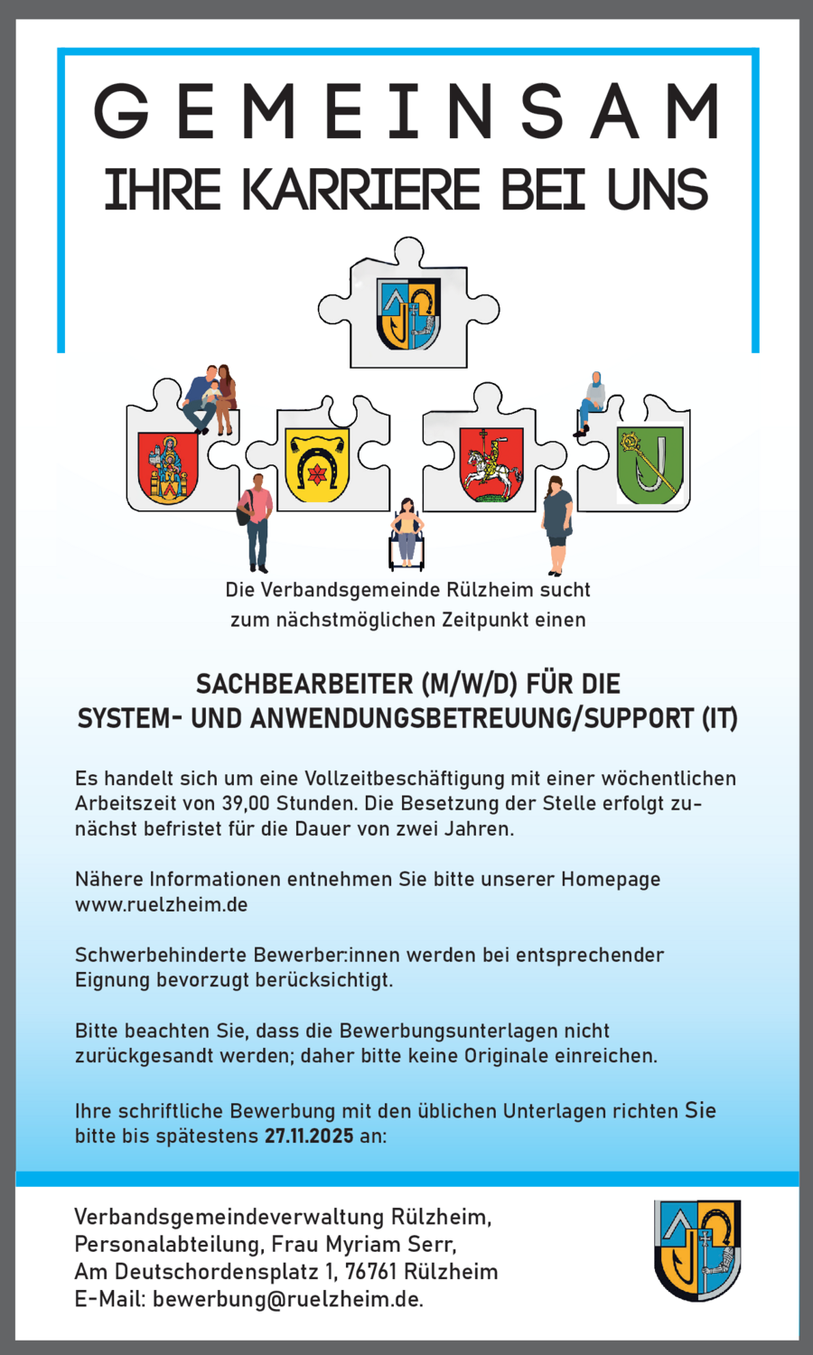 Sachbearbeiter (m/w/d) für die System- und Anwendungsbetreuung/Support (IT)