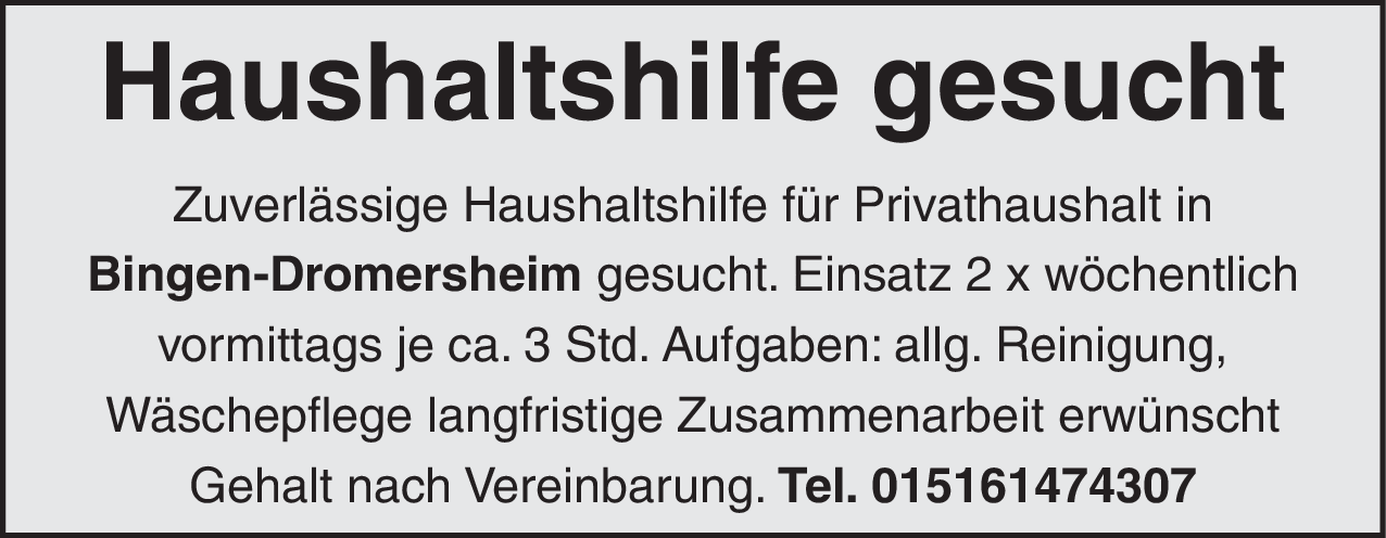 Haushaltshilfe