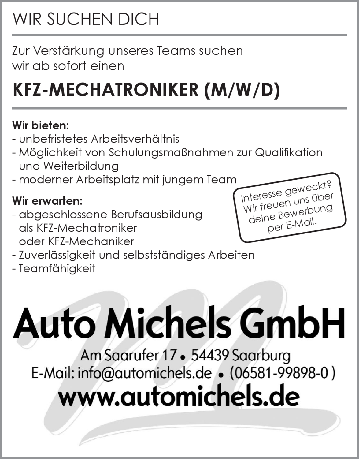 KFZ-Mechatroniker (m/w/d)