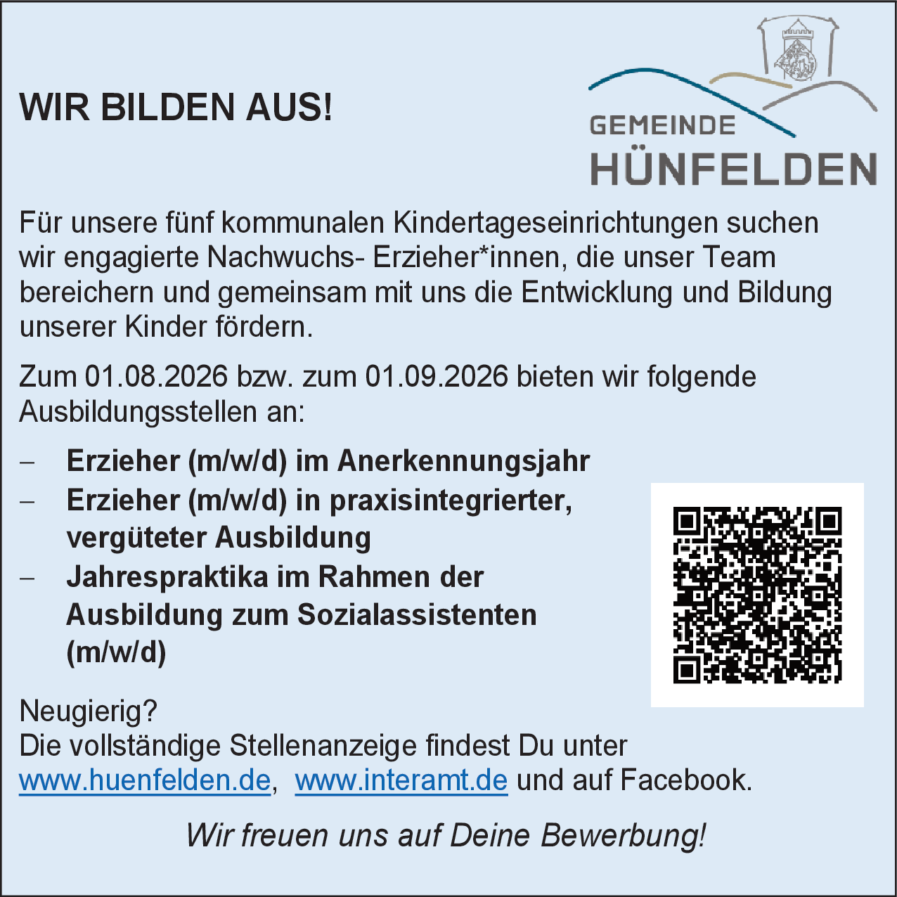 Erzieher (m/w/d) in praxisintegrierter, vergüteter Ausbildung