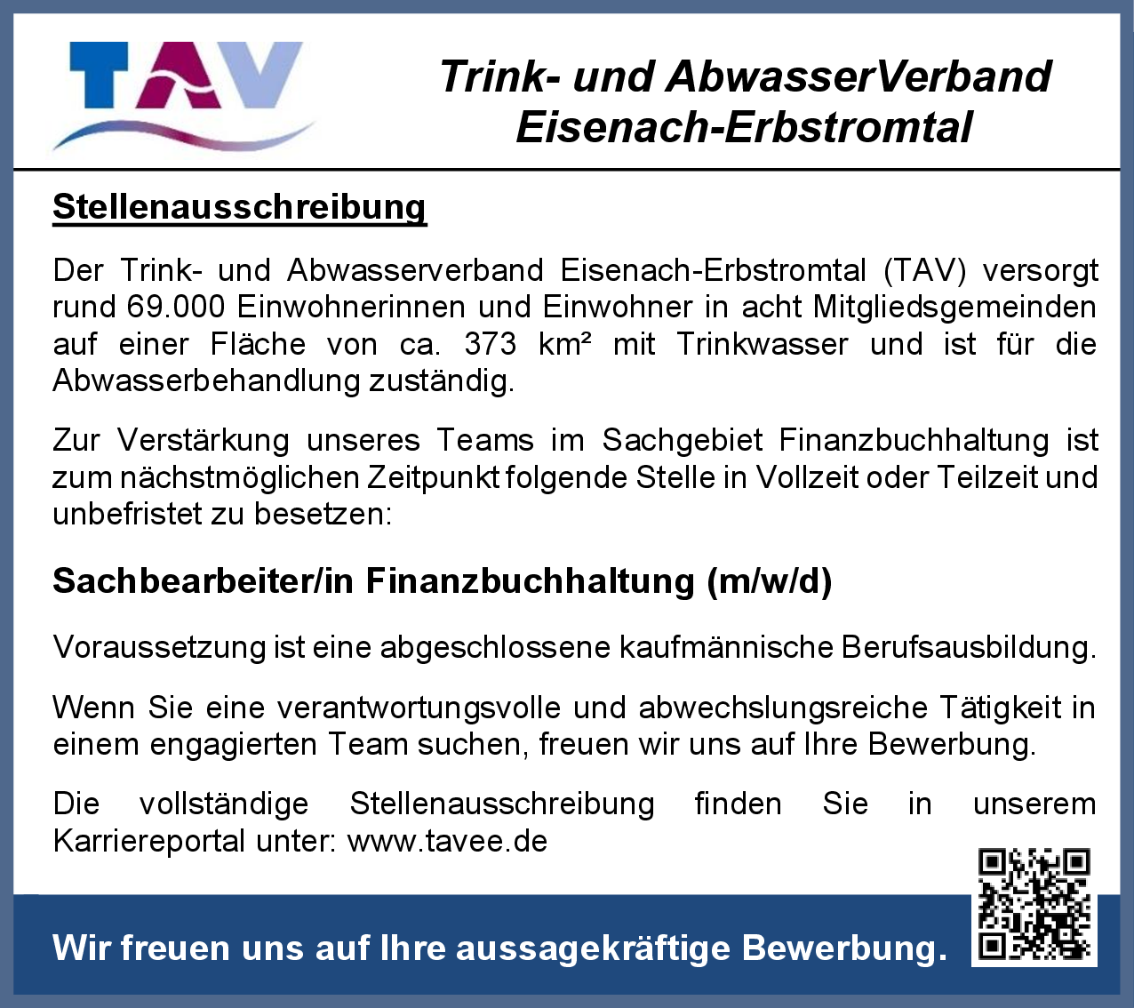 Sachbearbeiter/in Finanzbuchhaltung (m/w/d)