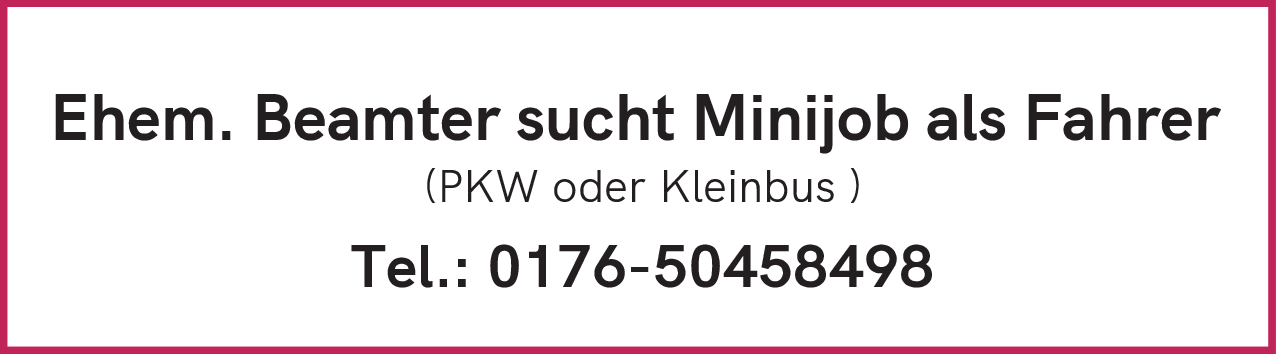 Minijob als Fahrer