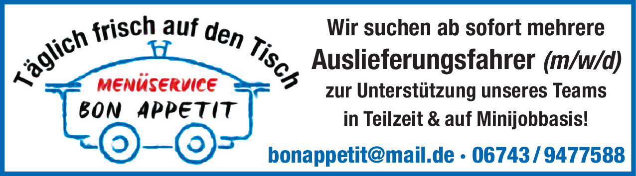 Auslieferungsfahrer (m/w/d)