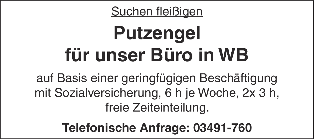 Reinigungskraft (m/w/d)