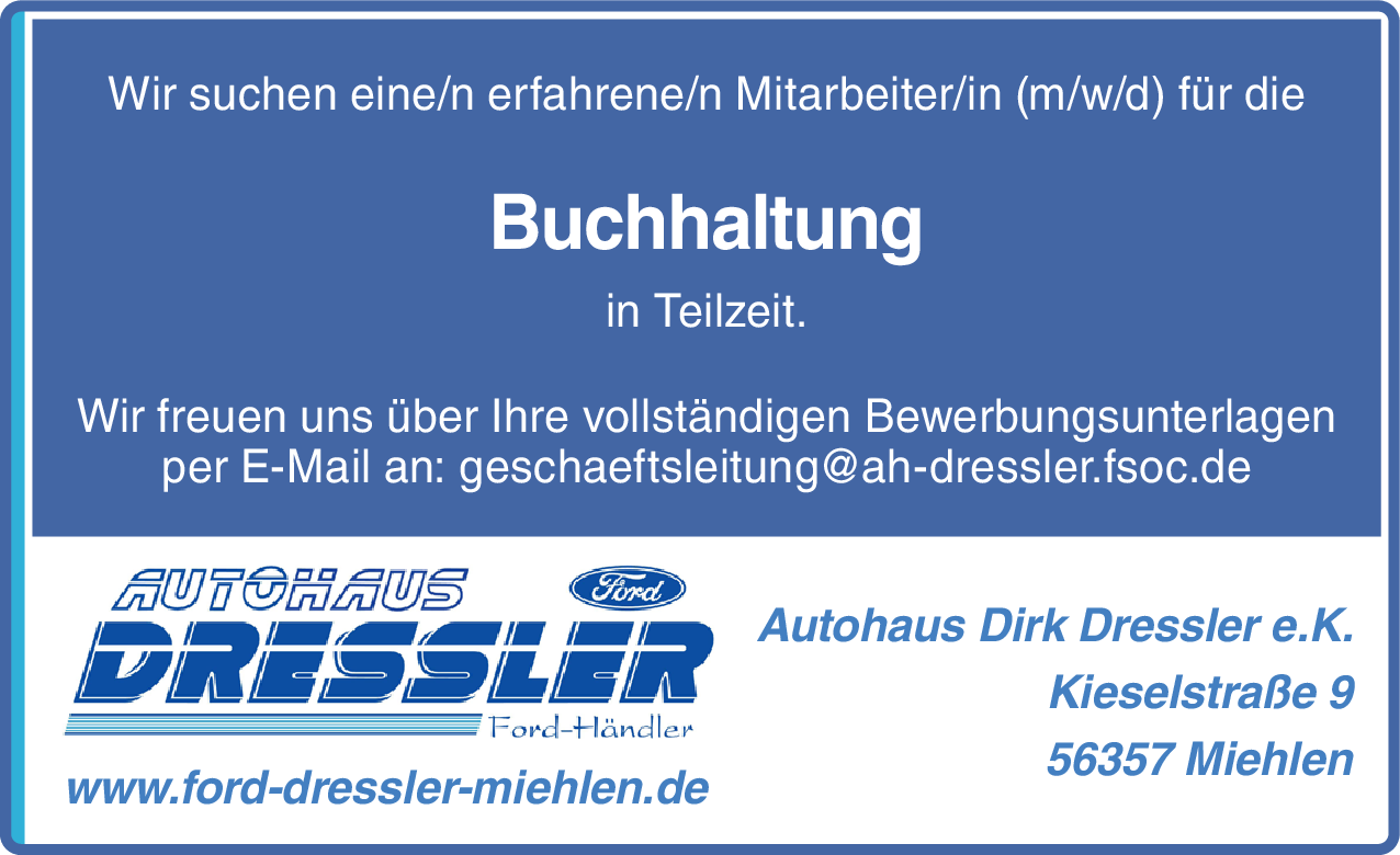 Mitarbeiter Buchhaltung (m/w/d)