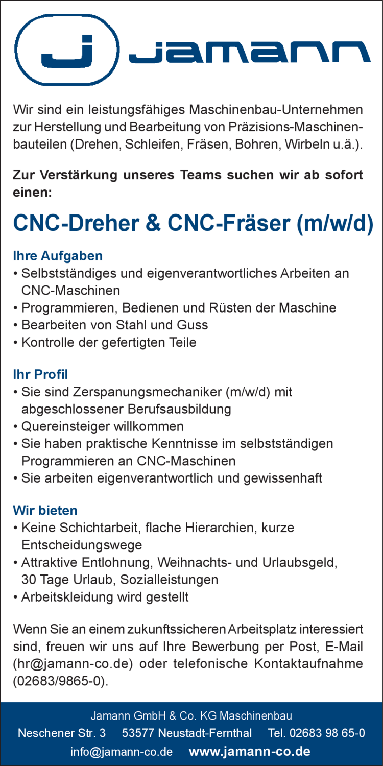 CNC-Dreher (m/w/d)