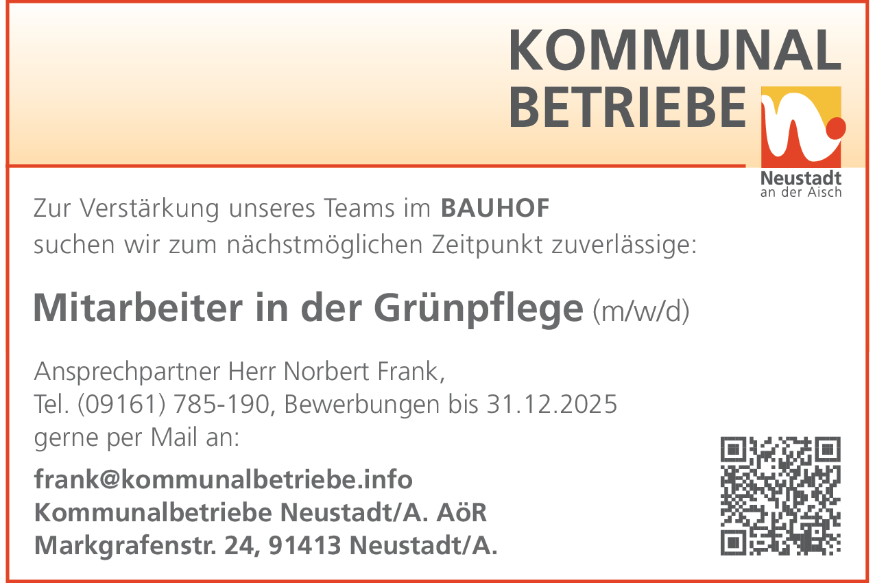 Mitarbeiter in der Grünpflege (m/w/d)