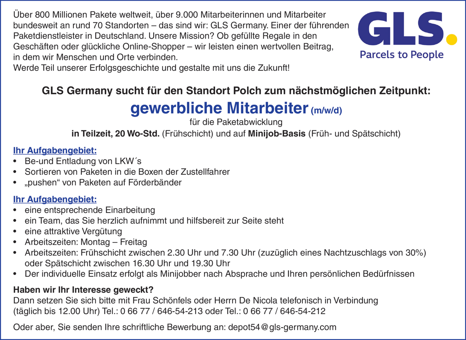 Gewerbliche Mitarbeiter (m/w/d)