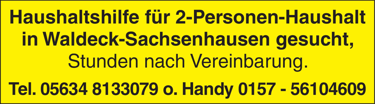 Haushaltshilfe (m/w/d)