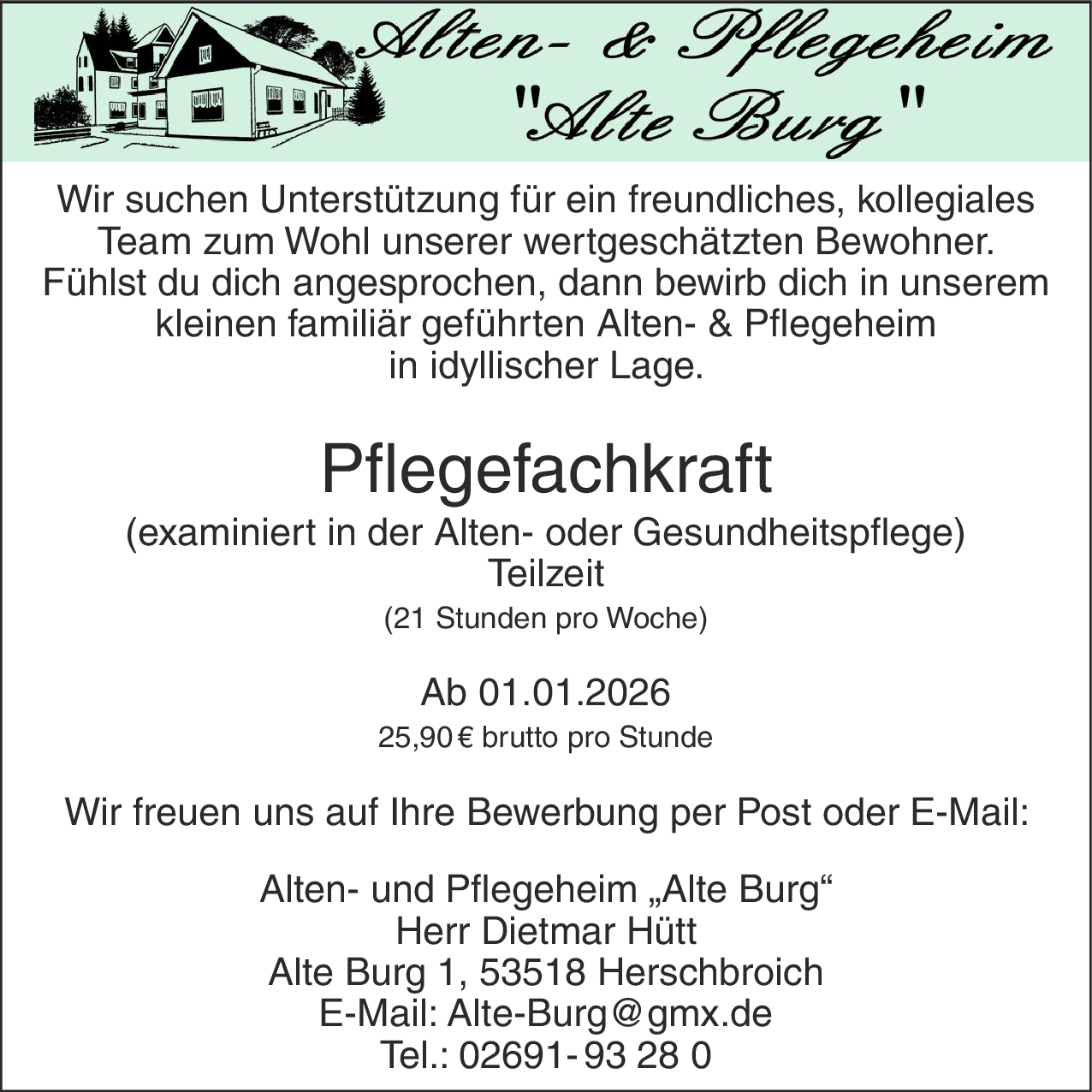 Pflegefachkraft (m/w/d)