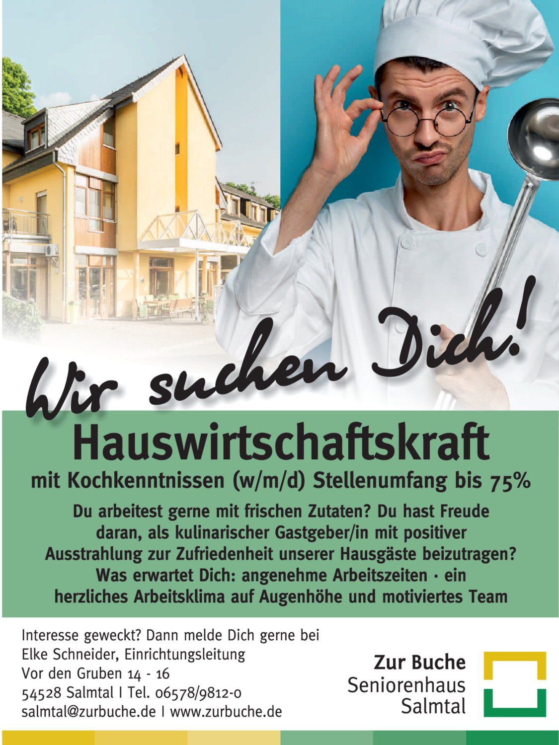Hauswirtschaftskraft mit Kochkenntnissen (m/w/d)