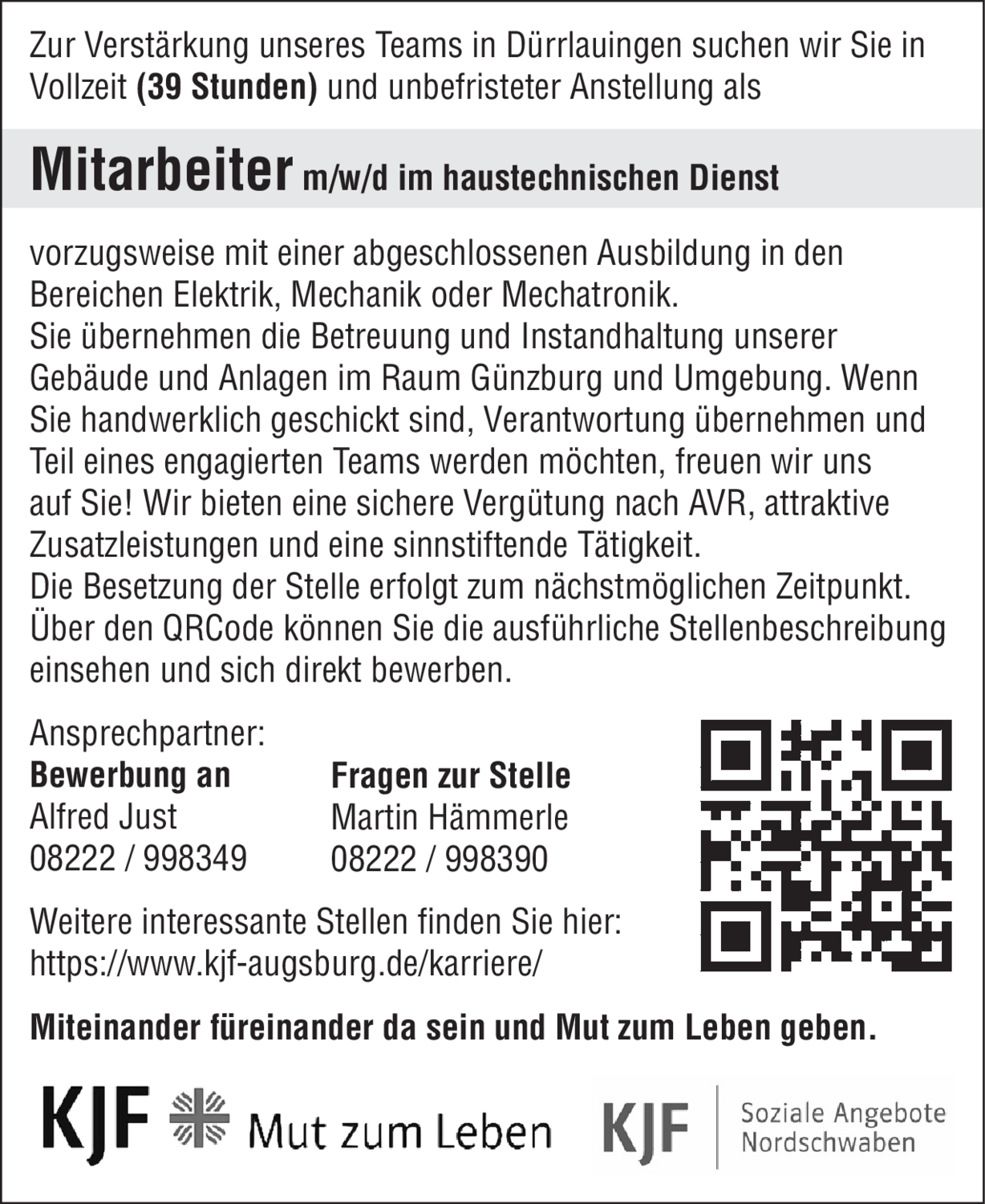 Mitarbeiter (m/w/d) im haustechnischen Dienst
