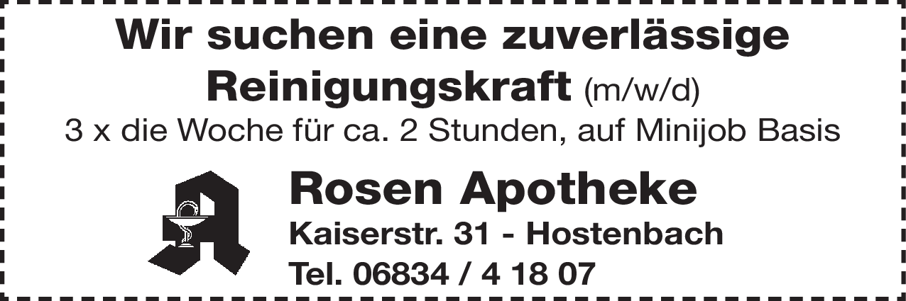 Reinigungskraft (m/w/d)