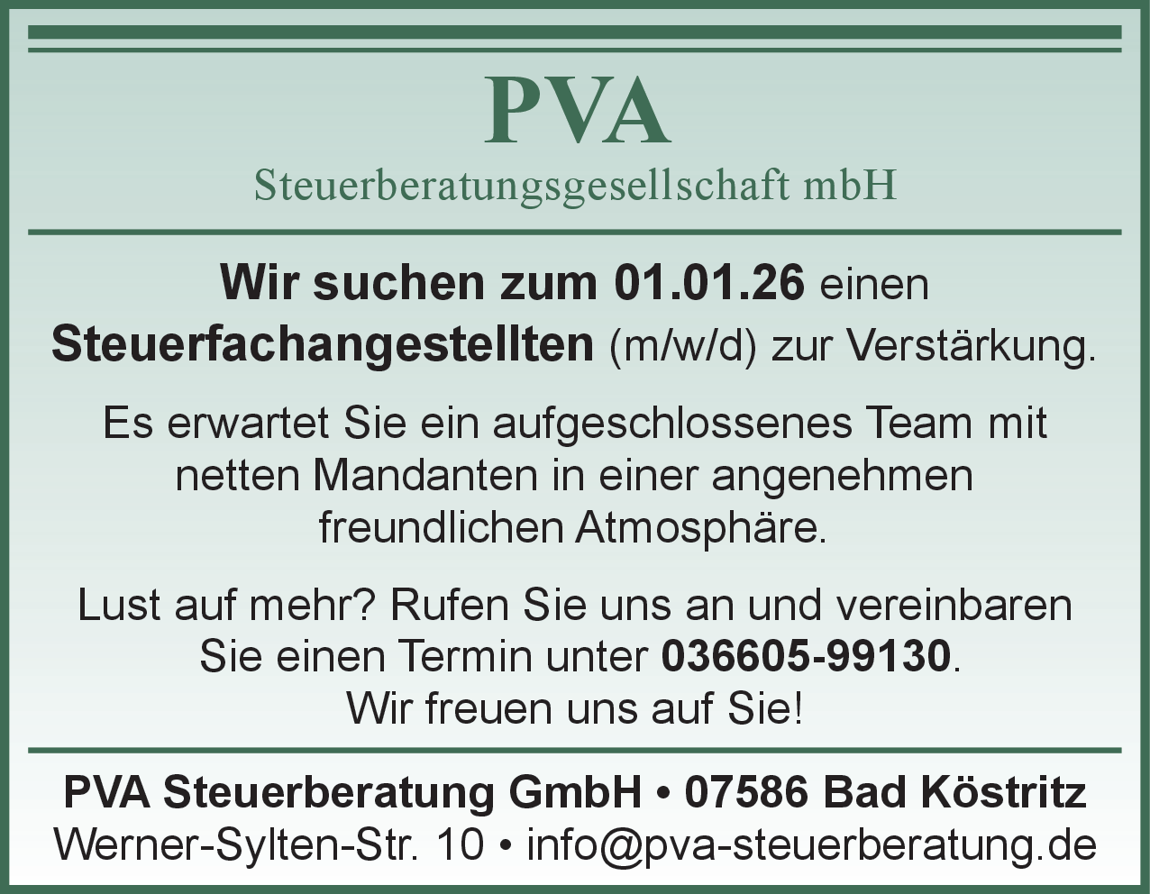 Steuerfachangestellter (m/w/d)