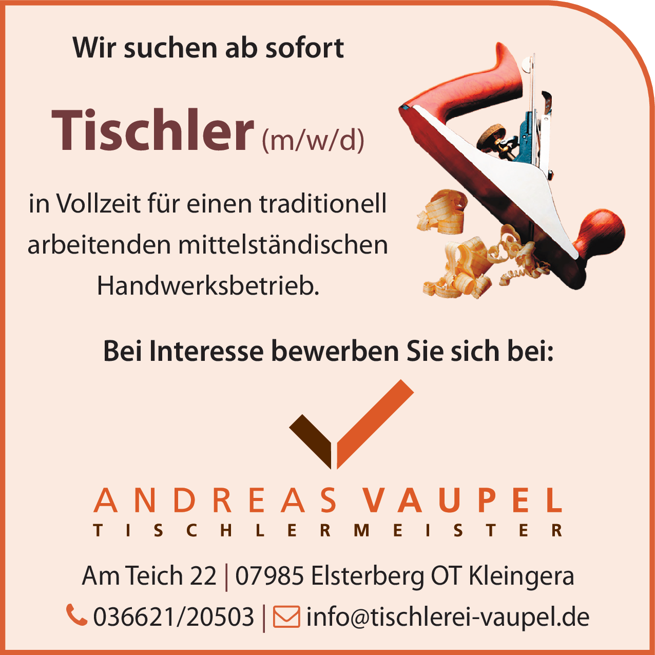 Tischler (m/w/d)