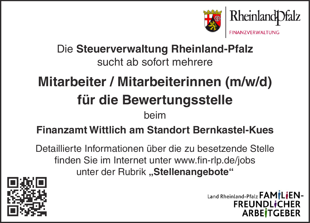 Mitarbeiter / Mitarbeiterinnen (m/w/d) für die Bewertungsstelle