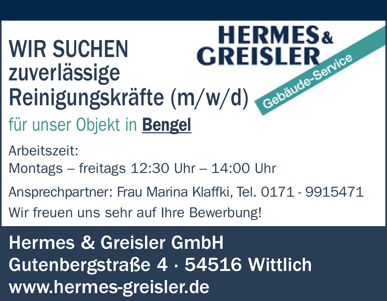 Reinigungskraft (m/w/d)