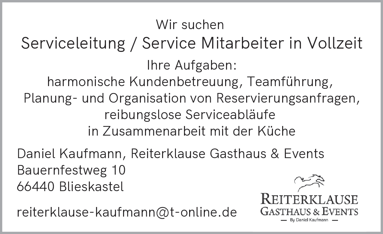 Serviceleitung (m/w/d)