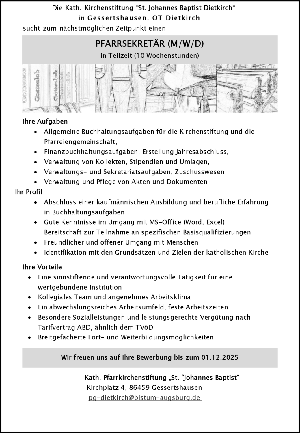 Pfarrsekretär (m/w/d)