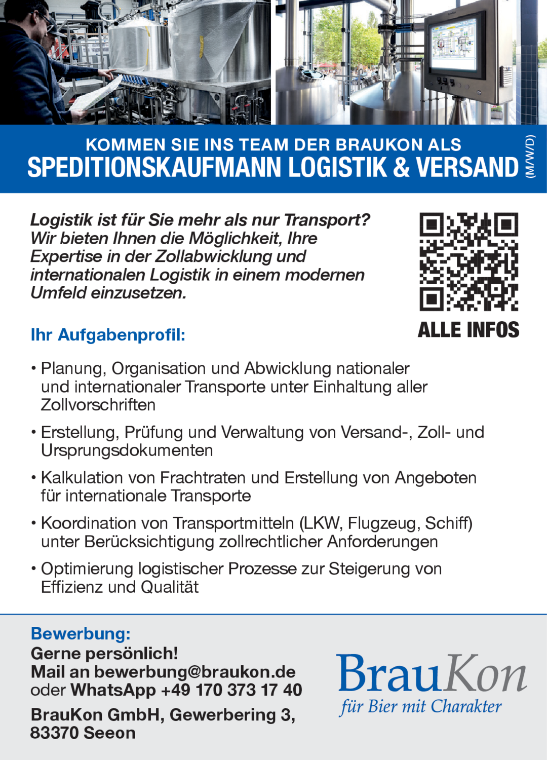Speditionskaufmann Logistik & Versand (m/w/d)
