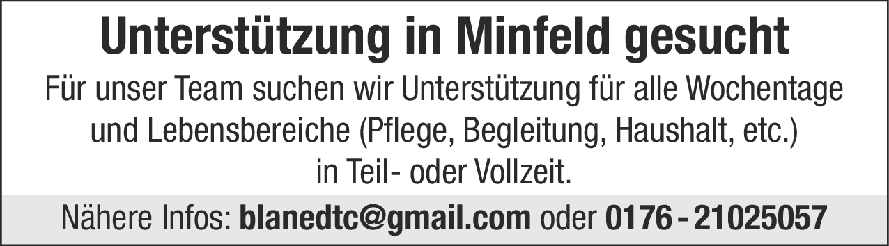 Unterstützung (m/w/d)